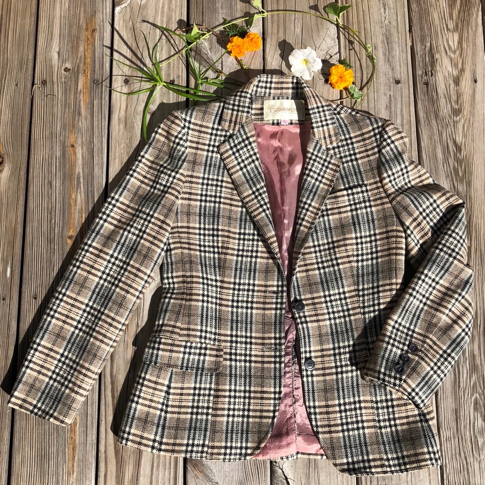 Vintage John Meyer Plaid Wool Blazer